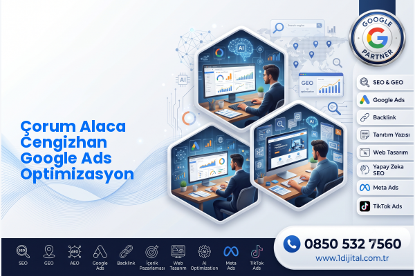 Çorum Alaca Cengizhan Google Ads Optimizasyon — Dijital1 dijital pazarlama hizmeti görseli