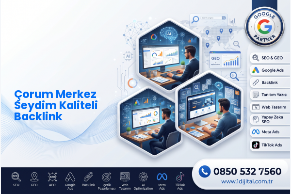 Çorum Merkez Seydim Kaliteli Backlink — Dijital1 dijital pazarlama hizmeti görseli