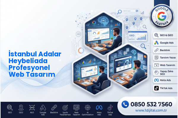 İstanbul Adalar Heybeliada Profesyonel Web Tasarım — Dijital1 dijital pazarlama hizmeti görseli