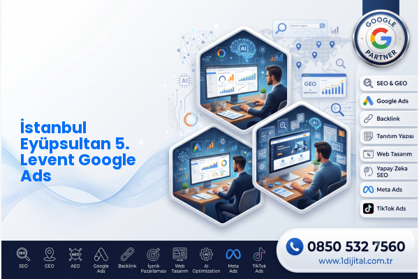 İstanbul Eyüpsultan 5. Levent Google Ads — Dijital1 dijital pazarlama hizmeti görseli