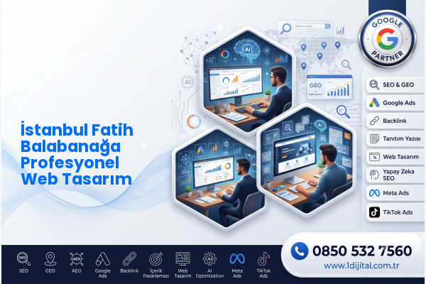 İstanbul Fatih Balabanağa Profesyonel Web Tasarım — Dijital1 dijital pazarlama hizmeti görseli