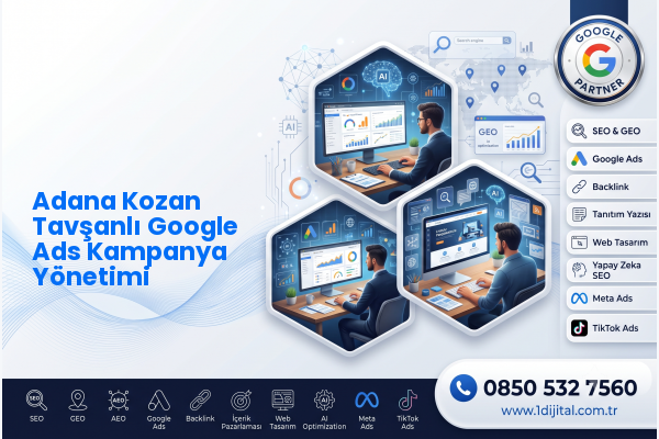 Adana Kozan Tavşanlı Google Ads Kampanya Yönetimi — Dijital1 dijital pazarlama hizmeti görseli