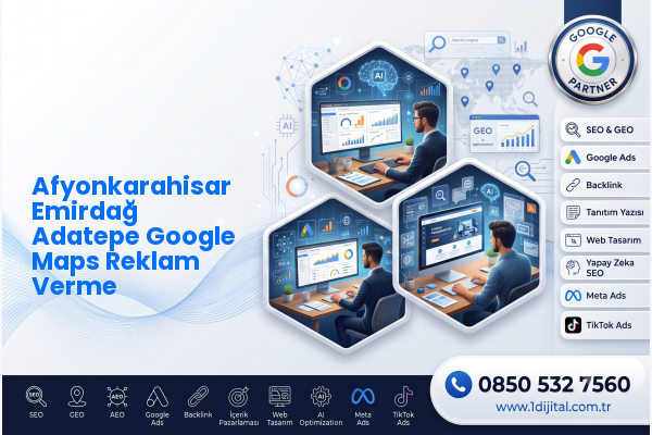Afyonkarahisar Emirdağ Adatepe Google Maps Reklam Verme — Dijital1 dijital pazarlama hizmeti görseli