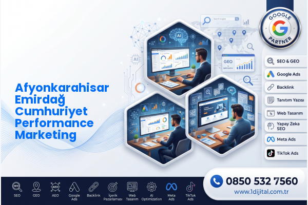 Afyonkarahisar Emirdağ Cumhuriyet Performance Marketing — Dijital1 dijital pazarlama hizmeti görseli