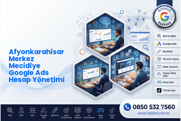 Afyonkarahisar Merkez Mecidiye Google Ads Hesap Yönetimi — Dijital1 dijital pazarlama hizmeti görseli