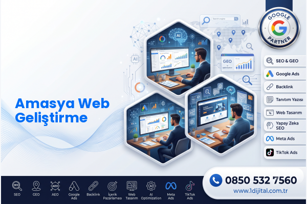 Amasya Web Geliştirme — Dijital1 dijital pazarlama hizmeti görseli