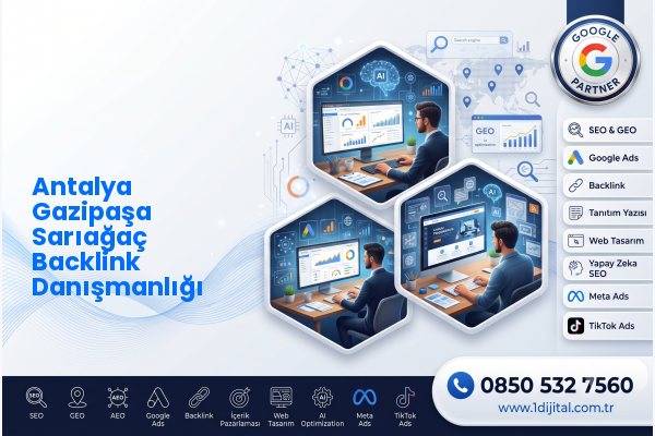 Antalya Gazipaşa Sarıağaç Backlink Danışmanlığı — Dijital1 dijital pazarlama hizmeti görseli
