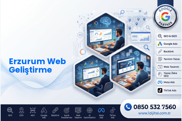 Erzurum Web Geliştirme — Dijital1 dijital pazarlama hizmeti görseli