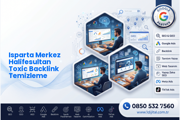 Isparta Merkez Halifesultan Toxic Backlink Temizleme — Dijital1 dijital pazarlama hizmeti görseli