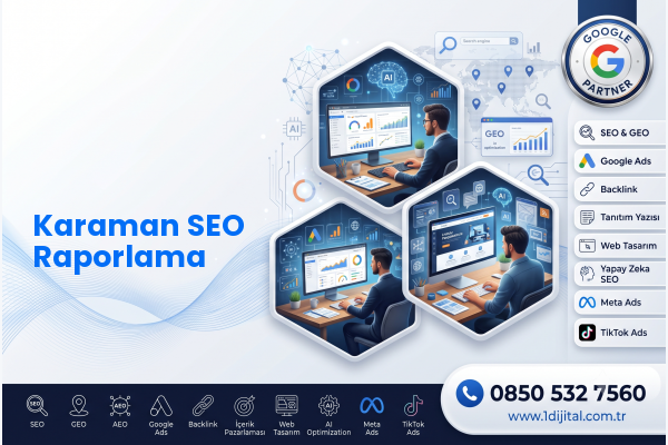 Karaman SEO Raporlama — Dijital1 dijital pazarlama hizmeti görseli