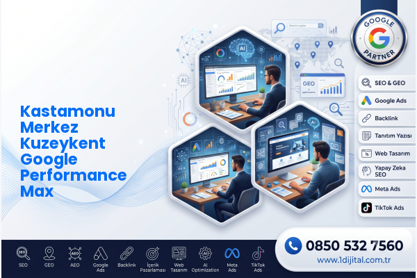 Kastamonu Merkez Kuzeykent Google Performance Max — Dijital1 dijital pazarlama hizmeti görseli