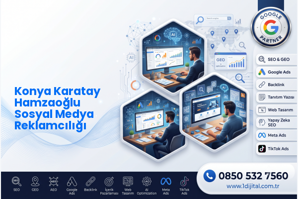 Konya Karatay Hamzaoğlu Sosyal Medya Reklamcılığı — Dijital1 dijital pazarlama hizmeti görseli