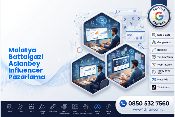 Malatya Battalgazi Aslanbey Influencer Pazarlama — Dijital1 dijital pazarlama hizmeti görseli