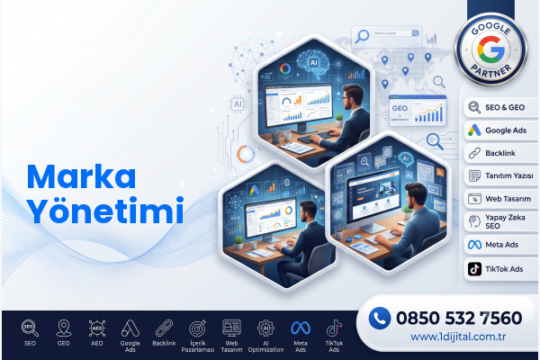 Marka Yönetimi — Dijital1 dijital pazarlama hizmeti görseli