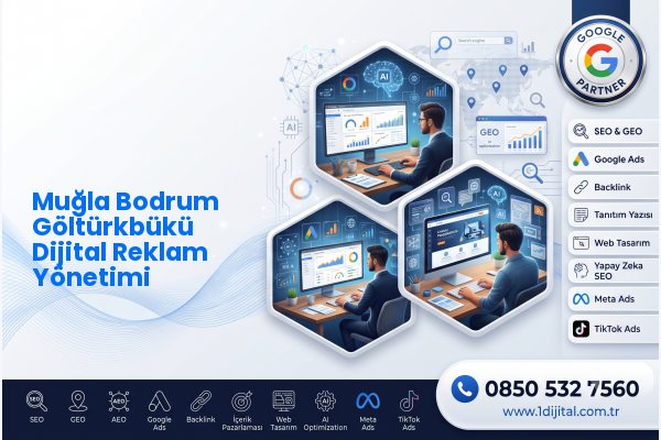Muğla Bodrum Göltürkbükü Dijital Reklam Yönetimi — Dijital1 dijital pazarlama hizmeti görseli