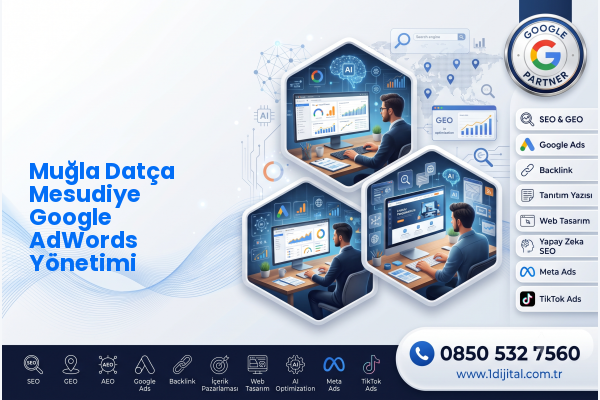 Muğla Datça Mesudiye Google AdWords Yönetimi — Dijital1 dijital pazarlama hizmeti görseli