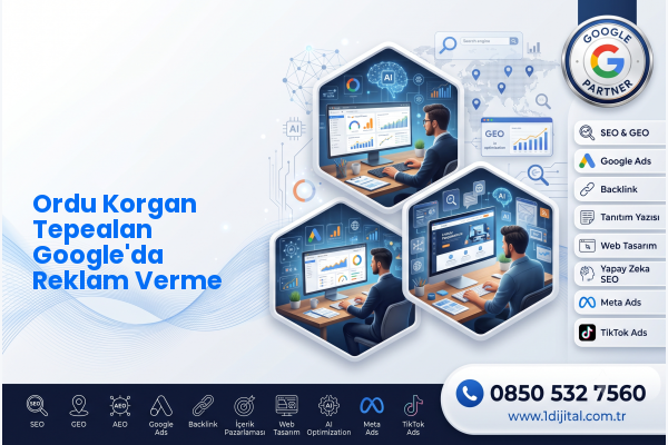 Ordu Korgan Tepealan Google'da Reklam Verme — Dijital1 dijital pazarlama hizmeti görseli