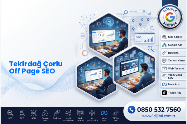 Tekirdağ Çorlu Off Page SEO — Dijital1 dijital pazarlama hizmeti görseli