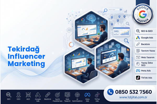 Tekirdağ Influencer Marketing — Dijital1 dijital pazarlama hizmeti görseli