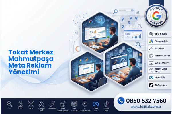 Tokat Merkez Mahmutpaşa Meta Reklam Yönetimi — Dijital1 dijital pazarlama hizmeti görseli