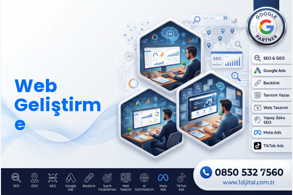 Web Geliştirme — Dijital1 dijital pazarlama hizmeti görseli