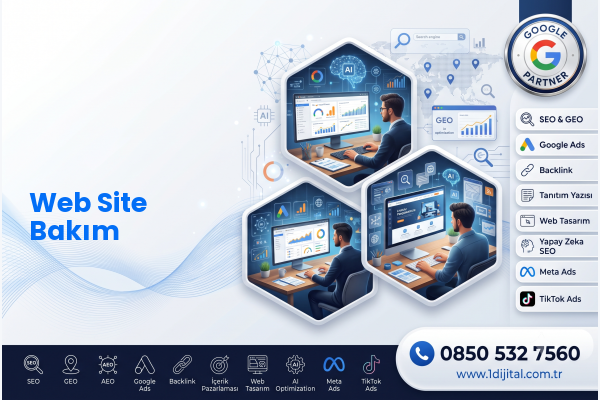 Web Site Bakım — Dijital1 dijital pazarlama hizmeti görseli